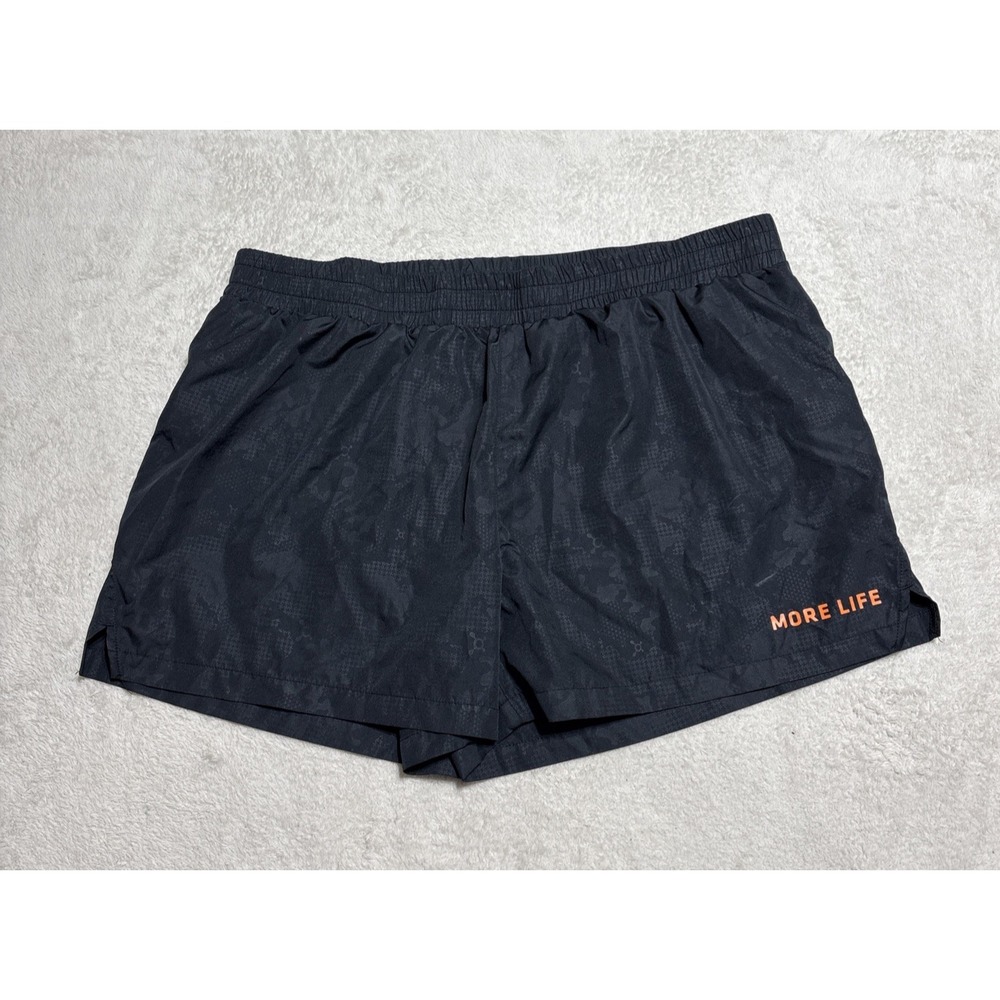 Orange Theory Women's Athletic Shorts Large Black More Life Logo Gym Work Out